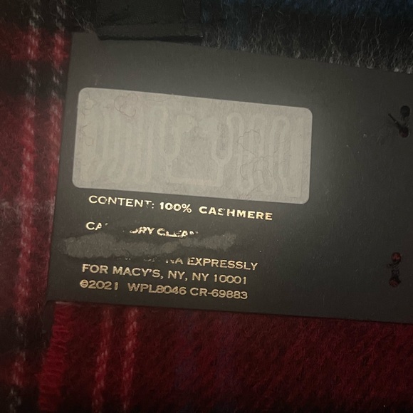 NWT Club Room Mens Plaid Cashmere Scarf - Picture 3 of 10